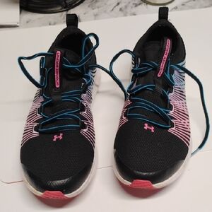 Under Armour Black Pink Blue Women’s Athletic Sneakers